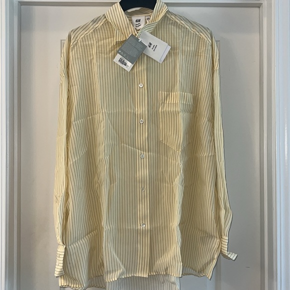 Hm studio collection oversized silk blend shirt xs - Picture 5 of 6